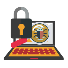 ordinateur sécurité informations cadenas loupe