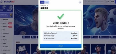 dépot avec Jeton sur Bankonbet