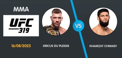 Pronostic Dricus Du Plessis vs Khamzat Chimaev - 16/08/2025