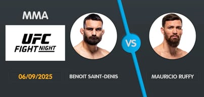 Pronostic Benoît Saint Denis vs Mauricio Ruffy - 06/09/2025